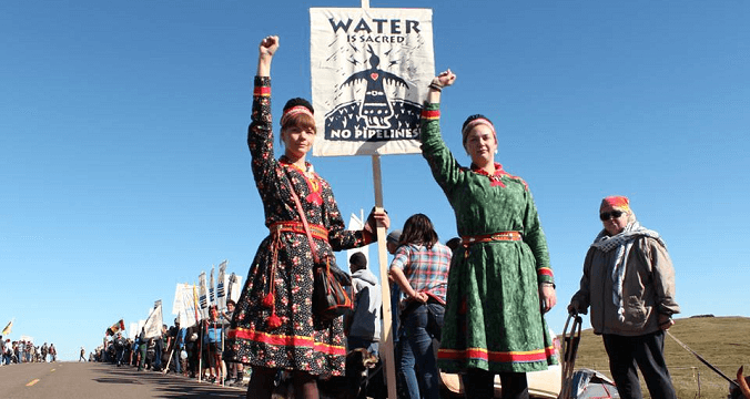 Caravan of Water Protectors Stops Work at DAPL Site